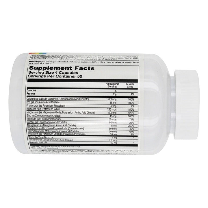 Solaray Mega Multi Mineral, 200 Capsules - The Oasis of Health