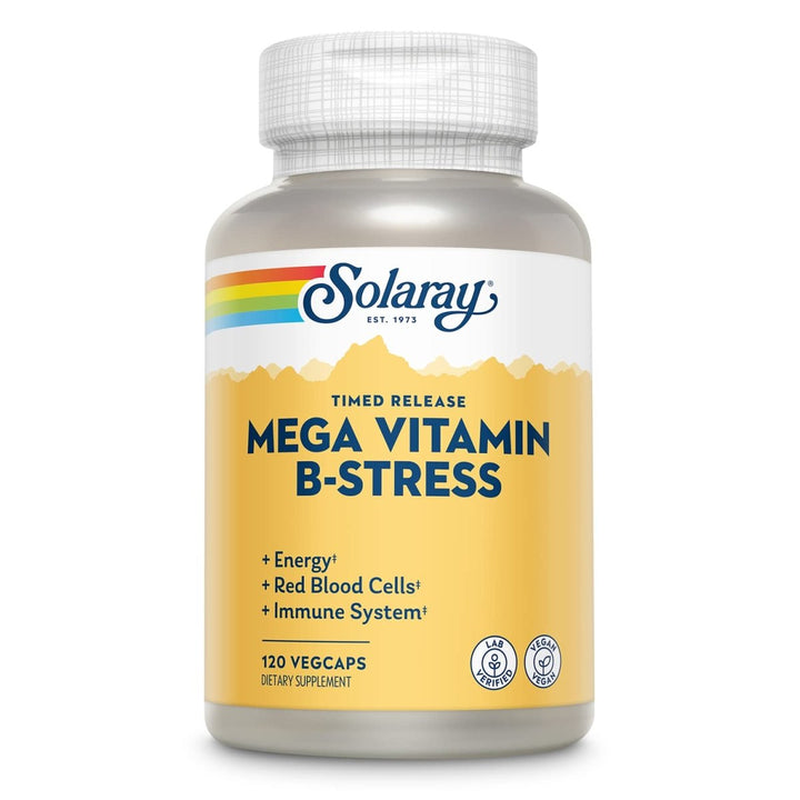 SOLARAY Mega Vitamin B - Stress, 120 VegCaps 04241 - The Oasis of Health