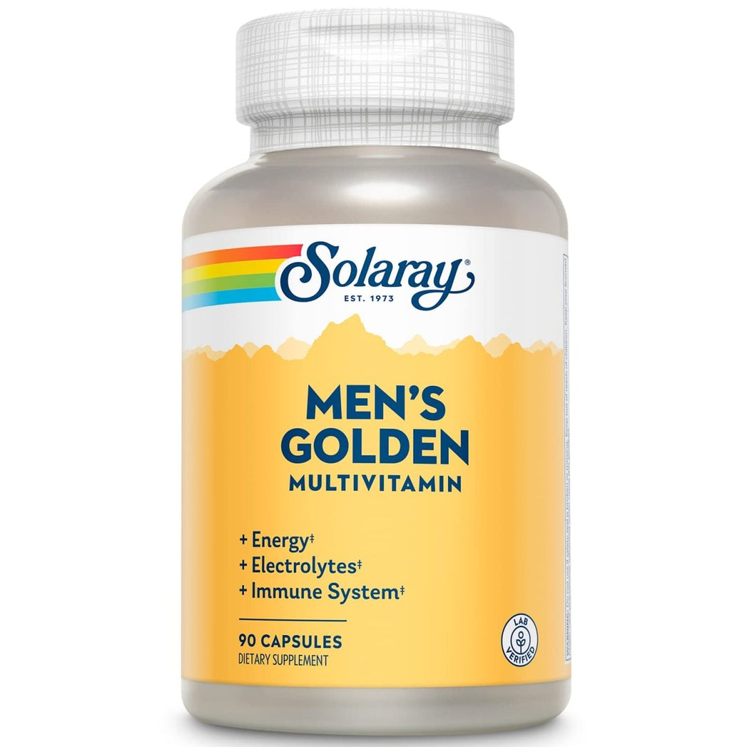 Solaray Men's Golden Multi - Vitamin Capsules | 90 Count - The Oasis of Health