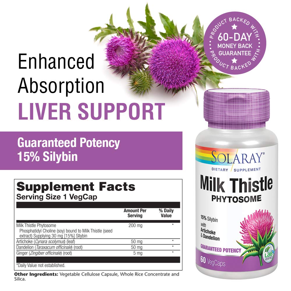 SOLARAY - Milk Thistle Phytosome, 60 Capsules - The Oasis of Health
