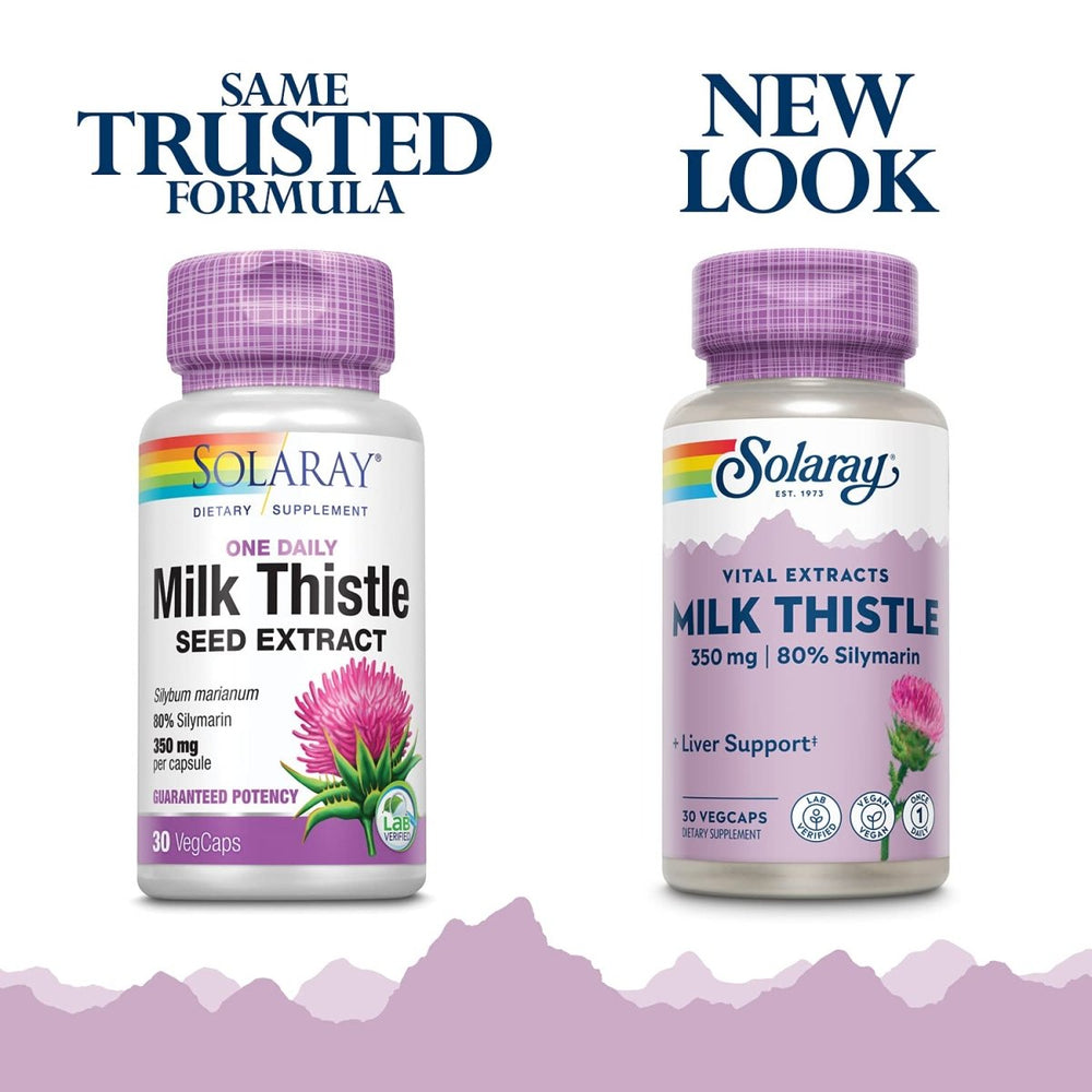 SOLARAY Milk Thistle Seed Extract 350 mg30 Servings, 30 VegCaps - The Oasis of Health