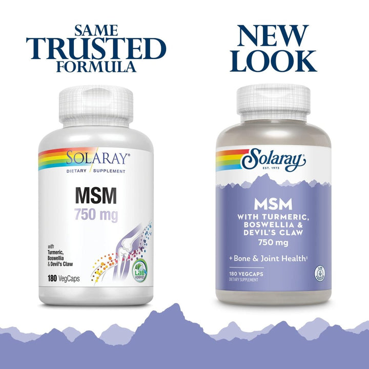 SOLARAY MSM | 180 ct 750 mg - The Oasis of Health