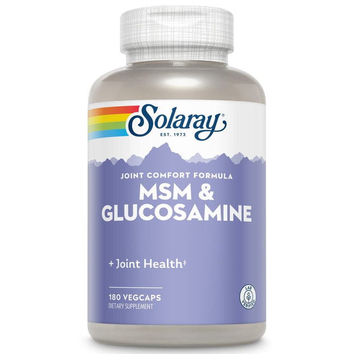 Solaray MSM and Glucosamine Capsules, 180 Count - The Oasis of Health
