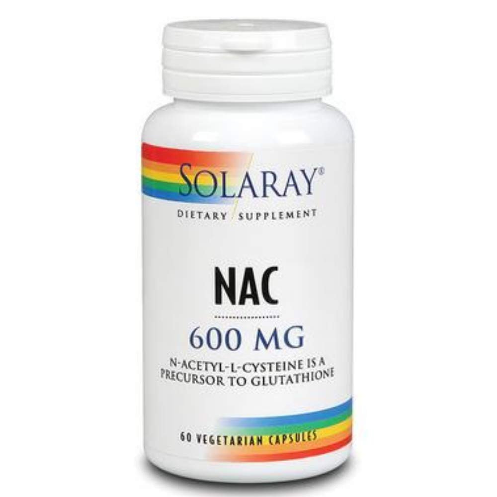 Solaray NAC N - Acetyl - L - Cysteine Supplement, 600 mg, 60 Count - The Oasis of Health