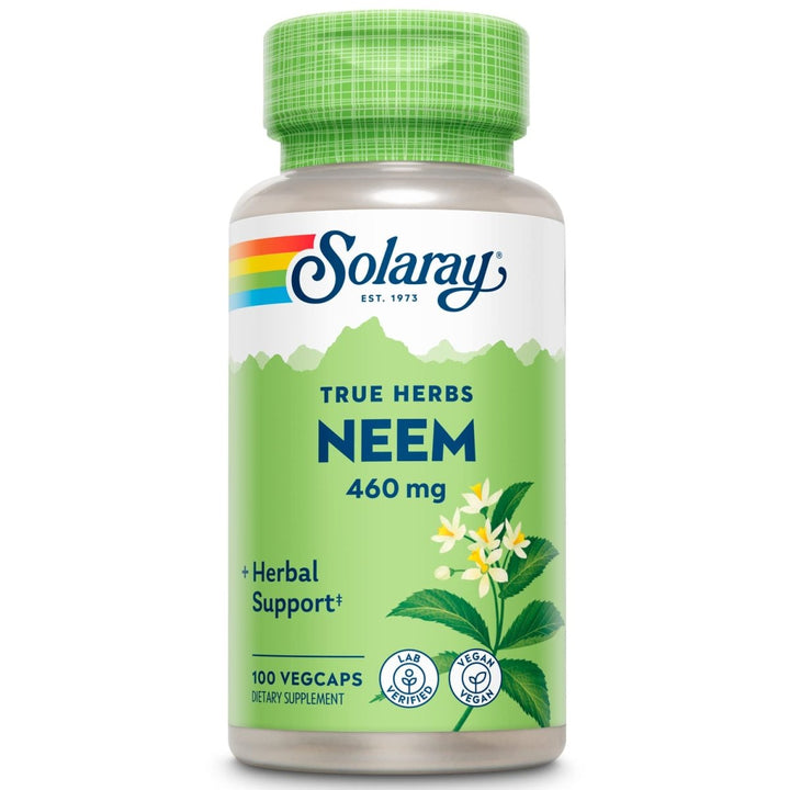 SOLARAY Neem Leaf, Veg Cap (Btl - Plastic) 460mg | 100ct - The Oasis of Health