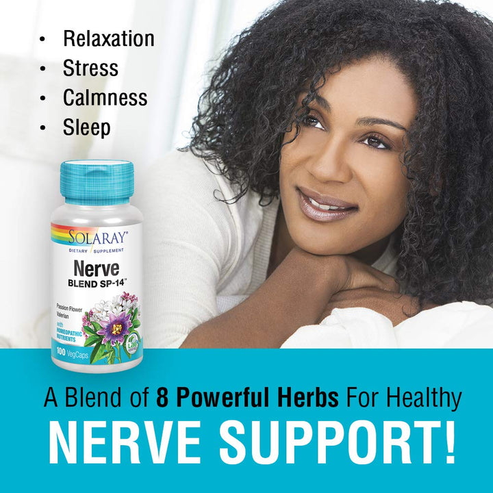 SOLARAY Nerve Blend SP - 14 | | 50 Serv | 100 VegCaps 02140 - The Oasis of Health