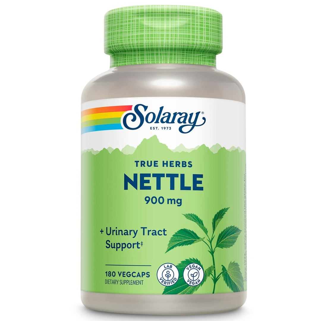 SOLARAY Nettle Leaf 450mg Healthy Kidney, Urinary & Prostate Support Traditional Use for Healthy Allergy Response & Respiratory Wellness 180 CT - The Oasis of Health