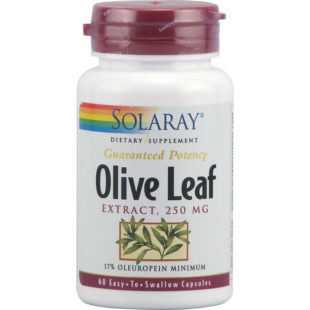 Solaray - Olive Leaf Extract, 250 mg, 60 capsules - The Oasis of Health