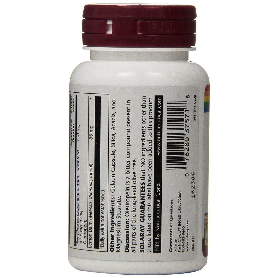 Solaray - Olive Leaf Extract, 250 mg, 60 capsules - The Oasis of Health