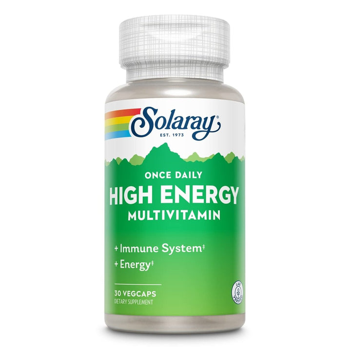 SOLARAY Once Daily High Energy Multivitamin, Immune System and Energy Support, Whole Food and Herb Base Ingredients, Men?s and Women?s Multi Vitamin, 30 Servings, 30 VegCaps - The Oasis of Health