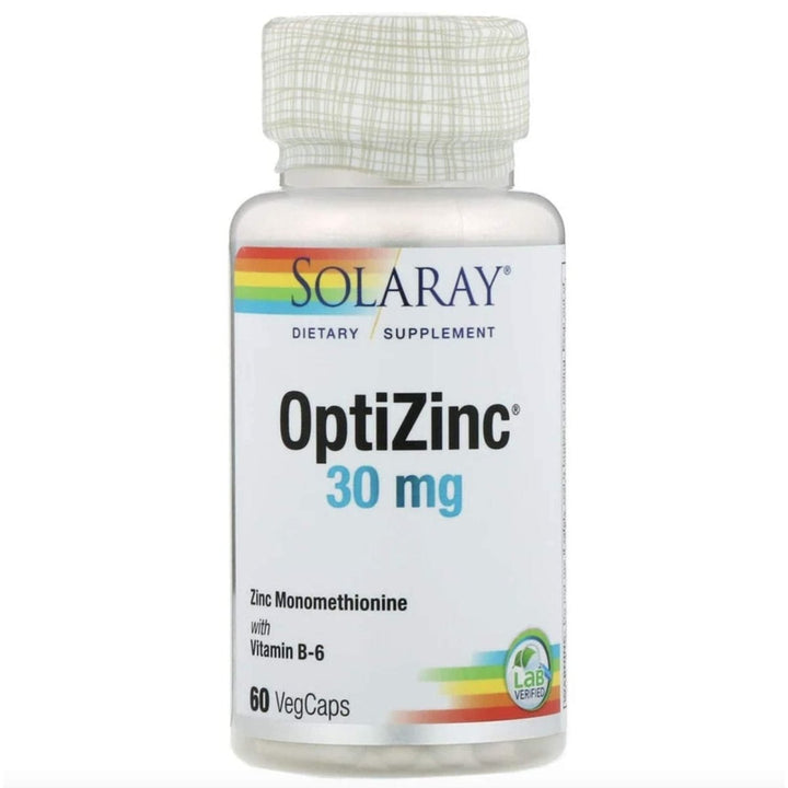 Solaray OptiZinc 30mg 60 VegCaps - The Oasis of Health