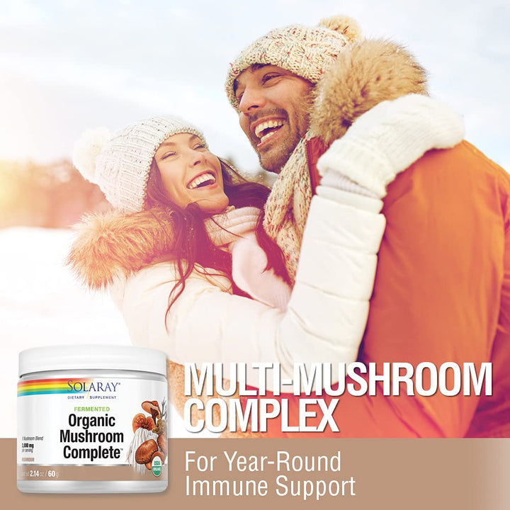 Solaray Organic Fermented Mushroom Complete Organic, Powder (Btl - Plastic) 2000mg | 60g - The Oasis of Health