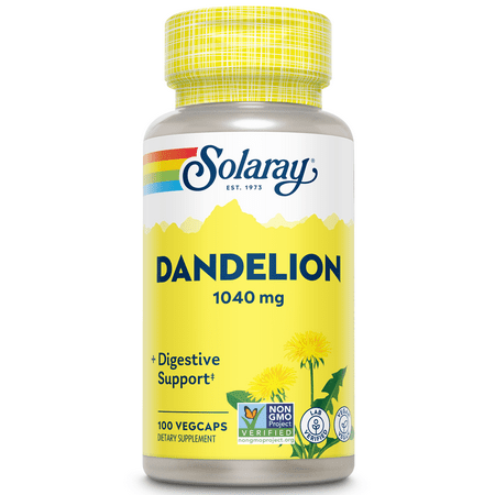 Solaray - Organically Grown Dandelion - 100 Vegetarian Capsules - Walmart Only - The Oasis of Health