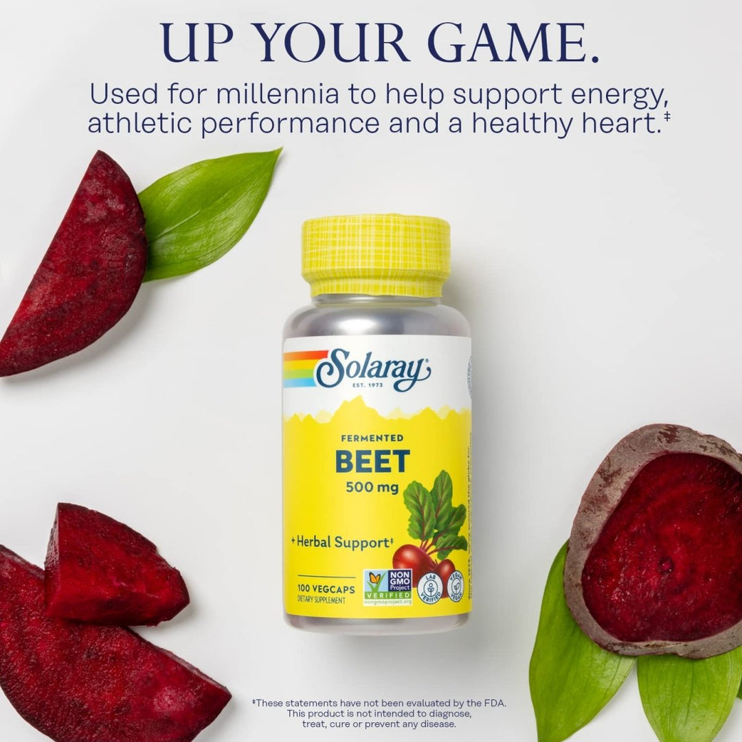Solaray Organically Grown Fermented Beet Root Root Organic, Veg Cap (Btl - Plastic) 500mg 100ct - The Oasis of Health