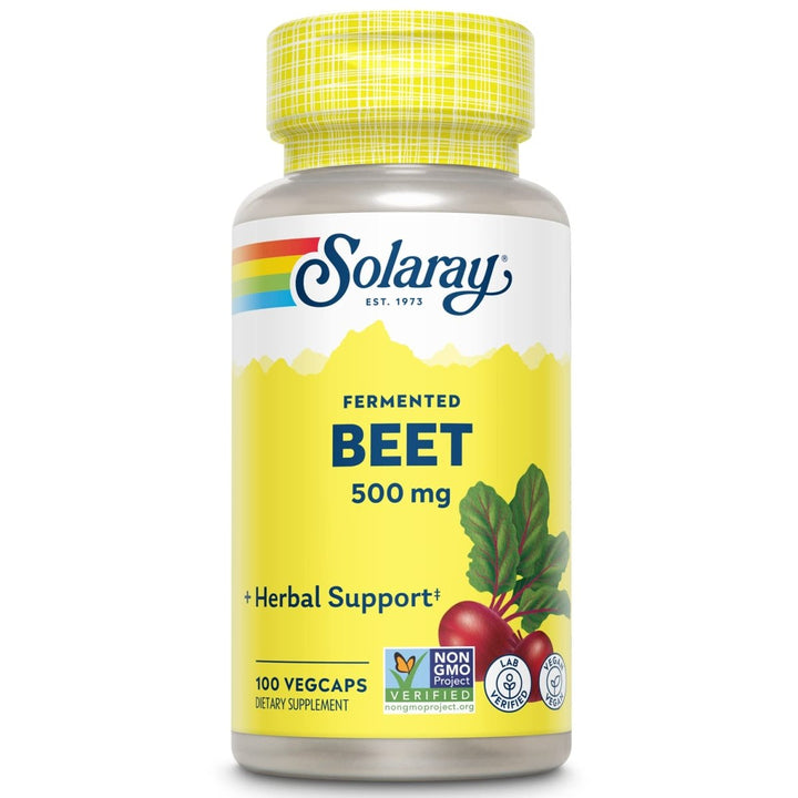 Solaray Organically Grown Fermented Beet Root Root Organic, Veg Cap (Btl - Plastic) 500mg 100ct - The Oasis of Health