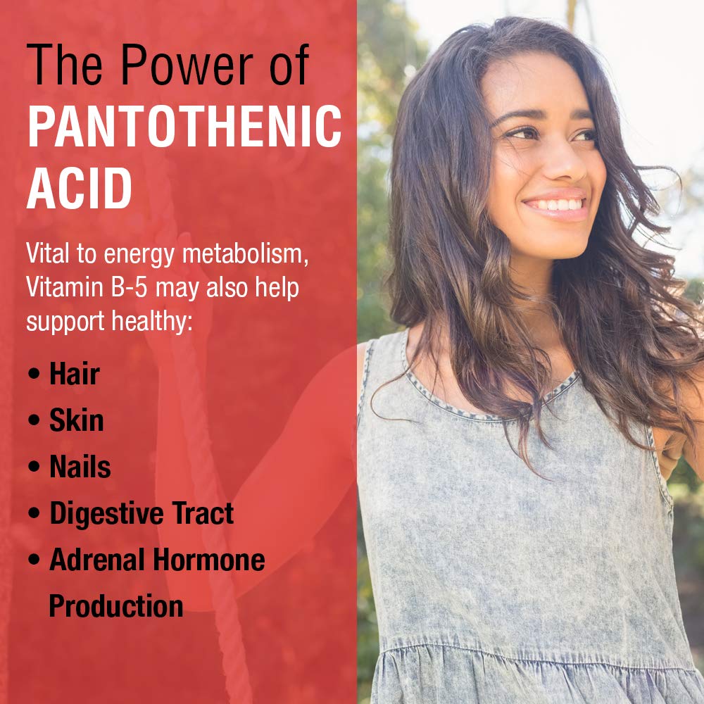SOLARAY Pantothenic Acid 250mg - 100CT | Vitamin B5 for Energy Metabolism, Hair, Skin, Nails & Digestive Support - The Oasis of Health