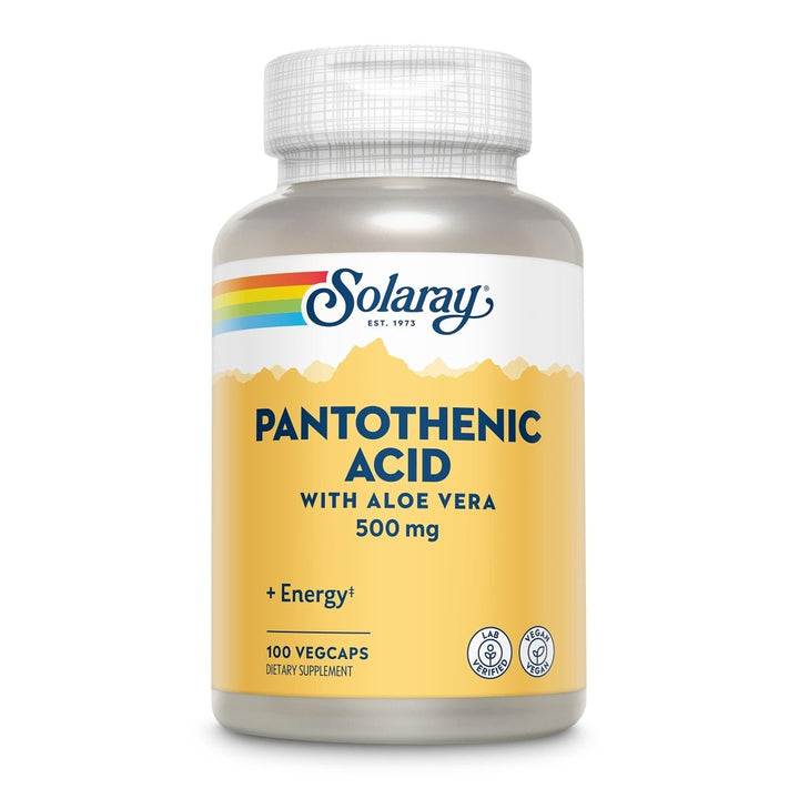 Solaray Pantothenic Acid 500mg - 100 Caps - The Oasis of Health