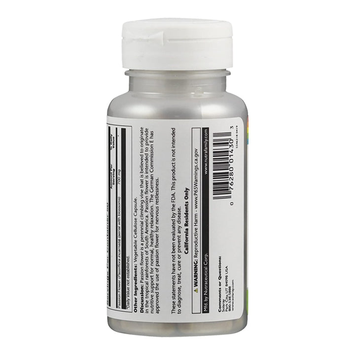 Solaray Passion Flower Aerial 350 mg VCapsules - 100 Count - The Oasis of Health