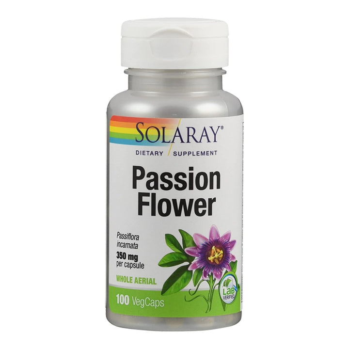 Solaray Passion Flower Aerial 350 mg VCapsules - 100 Count - The Oasis of Health
