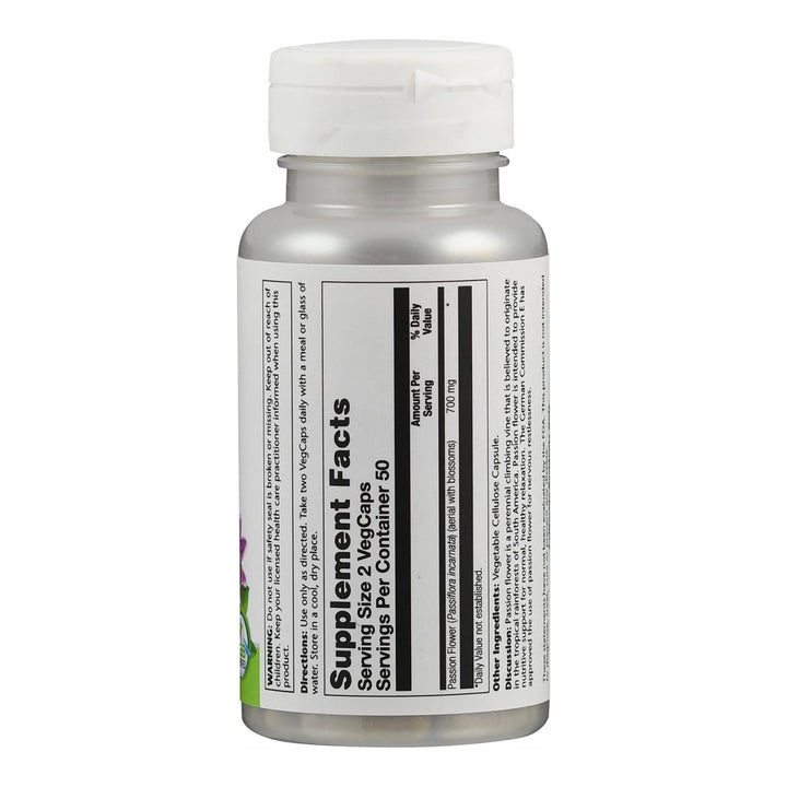 Solaray Passion Flower Aerial 350 mg VCapsules - 100 Count - The Oasis of Health