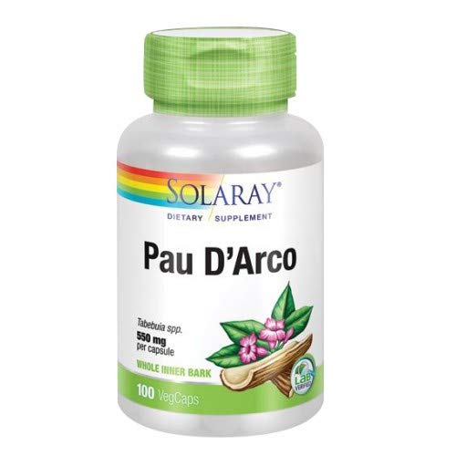 Solaray PAU D'Arco Inner Bark - 510 mg - 100 Capsules - The Oasis of Health