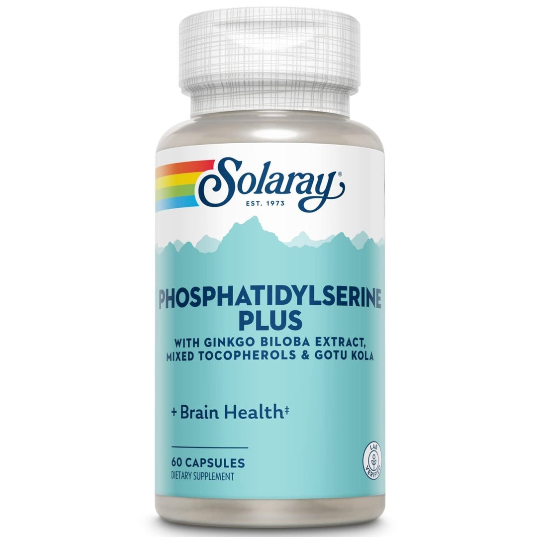 SOLARAY Phosphatidylserine Plus Supplement, 100 mg | 60 Count - The Oasis of Health