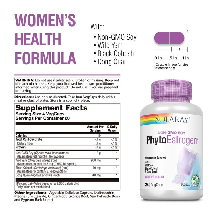 Solaray Phytoestrogen Supplement, 240 Count 37583 - The Oasis of Health