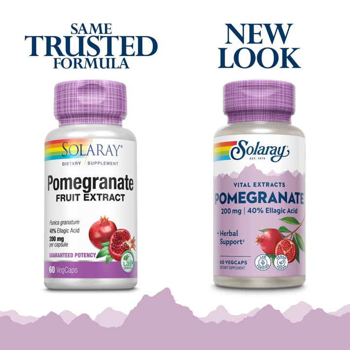 SOLARAY Pomegranate Extract, 200 mg | 60 Count 37590 - The Oasis of Health