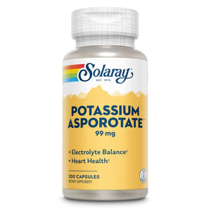 Solaray Potassium Asporotate - Essential Mineral for Electrolyte Balance and Muscle Function - 200 Count 04661 - The Oasis of Health