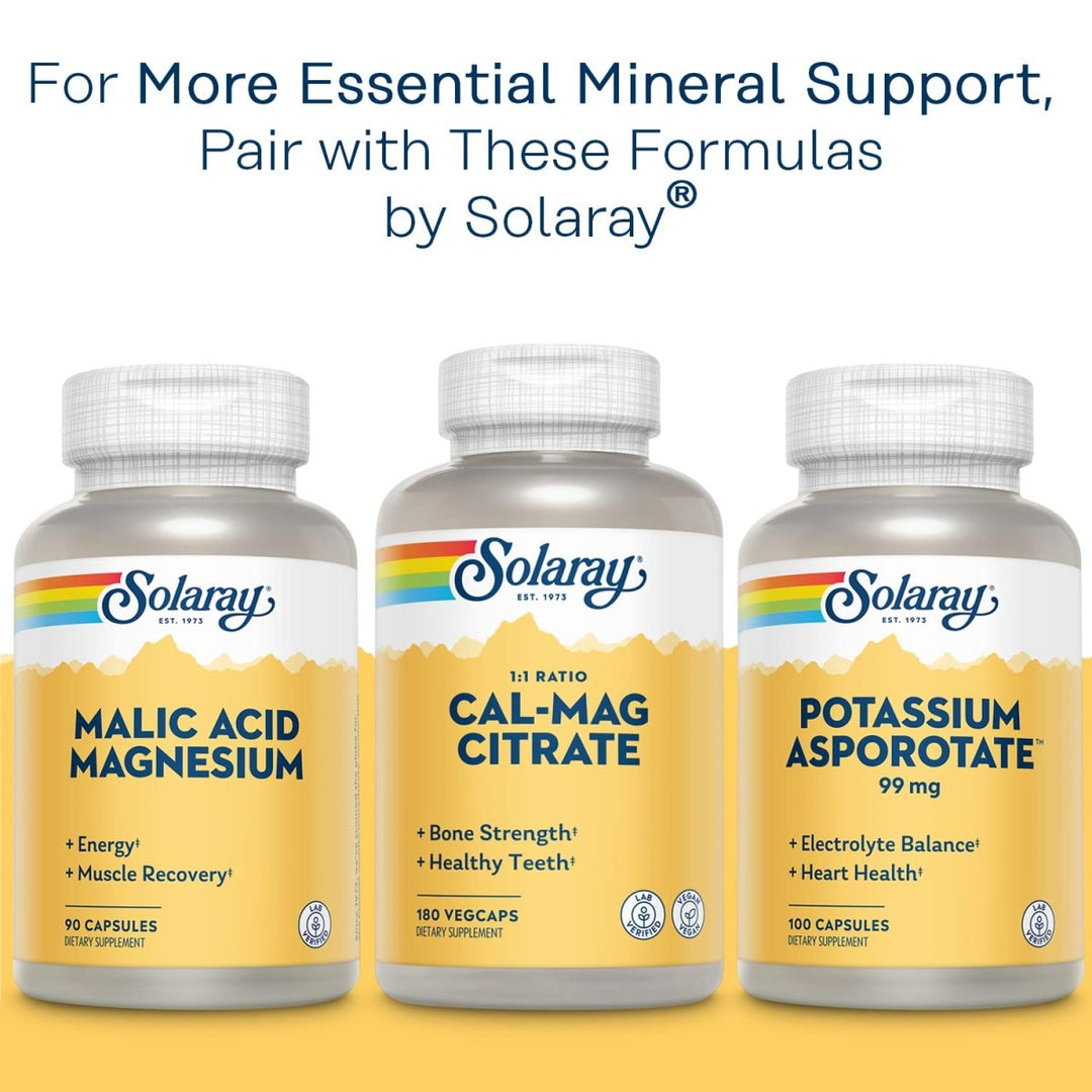 Solaray Potassium Citrate, Healthy Electrolyte Balance, Nerve & Muscle Function Support, Vegan, 60 VegCaps - The Oasis of Health