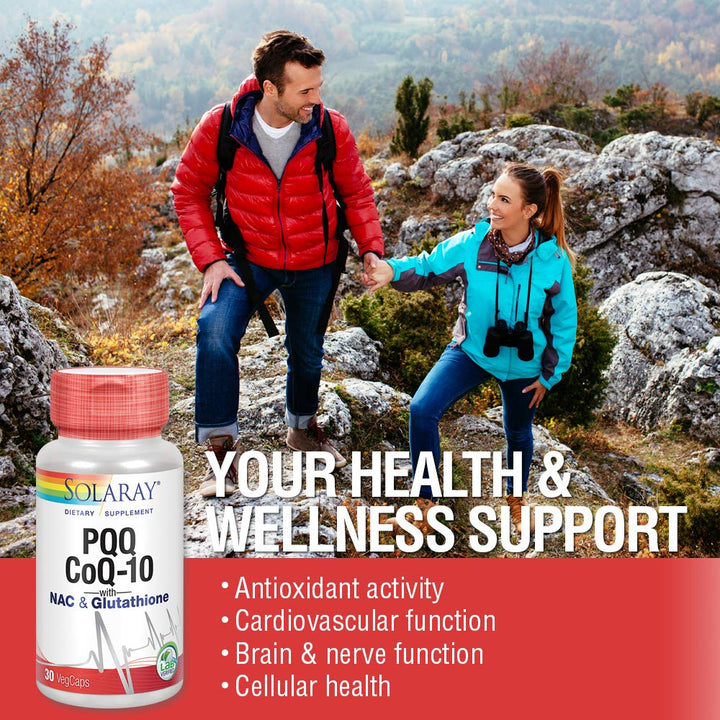 Solaray PQQ CoQ10 - Heart Health Support - 30 Count - The Oasis of Health