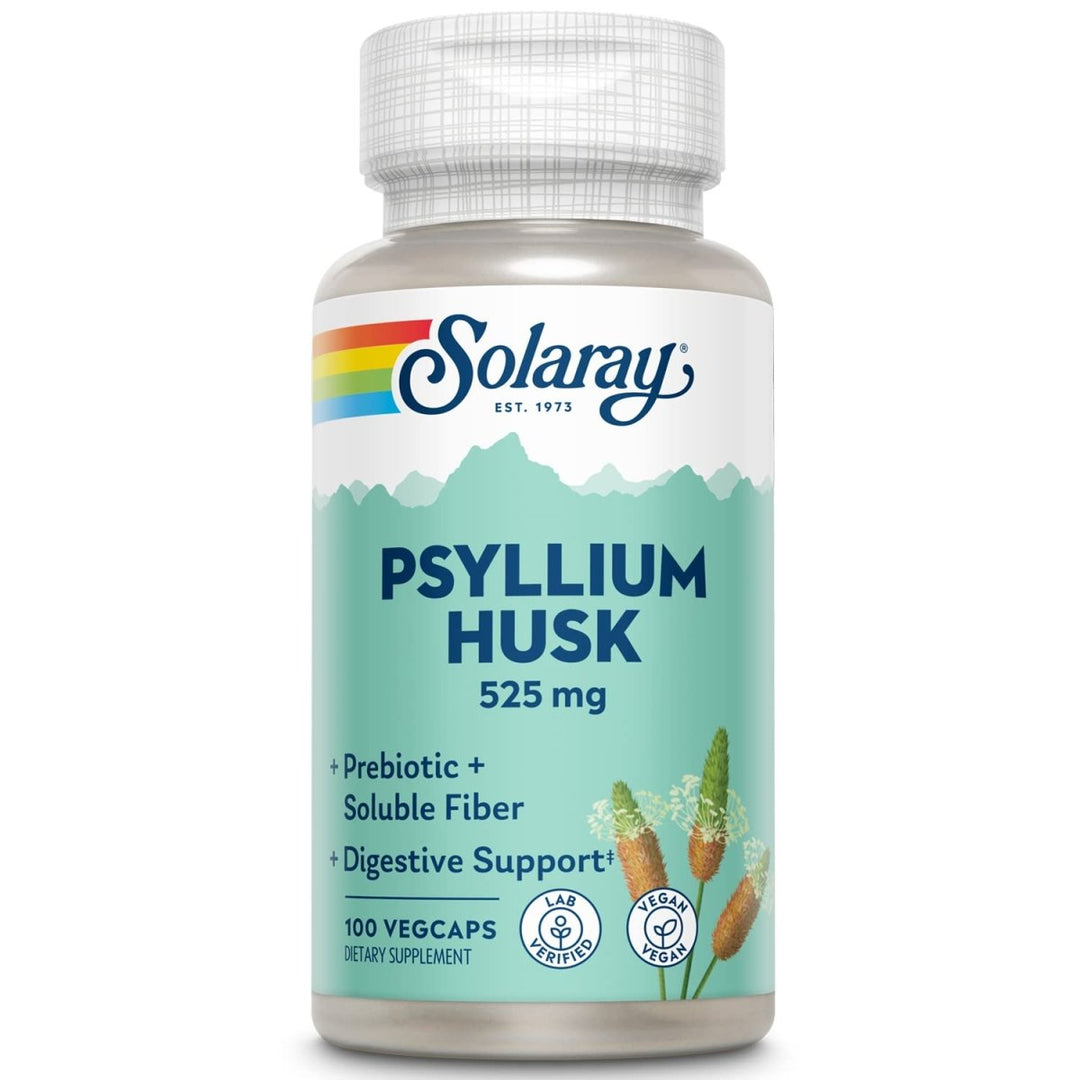 SOLARAY Psyllium Husk, Veg Cap (Btl - Plastic) 525mg | 100ct - The Oasis of Health