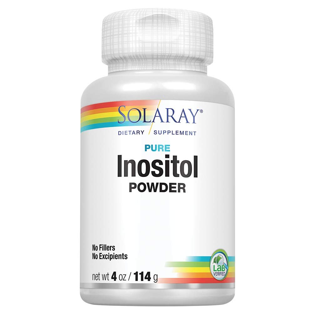 SOLARAY Pure Inositol Powder | May Help Support Healthy Brain, Cardiovascular, Nervous System Function and Mood | Non - GMO, Vegan (4oz, 162 Serv.) - The Oasis of Health