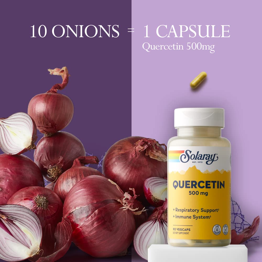 Solaray QBC Plex | Quercetin & Bromelain Plus Vitamin C | Year Round Immune Function & Respiratory Health Support | Non - GMO & Vegan | 120 VegCaps - The Oasis of Health