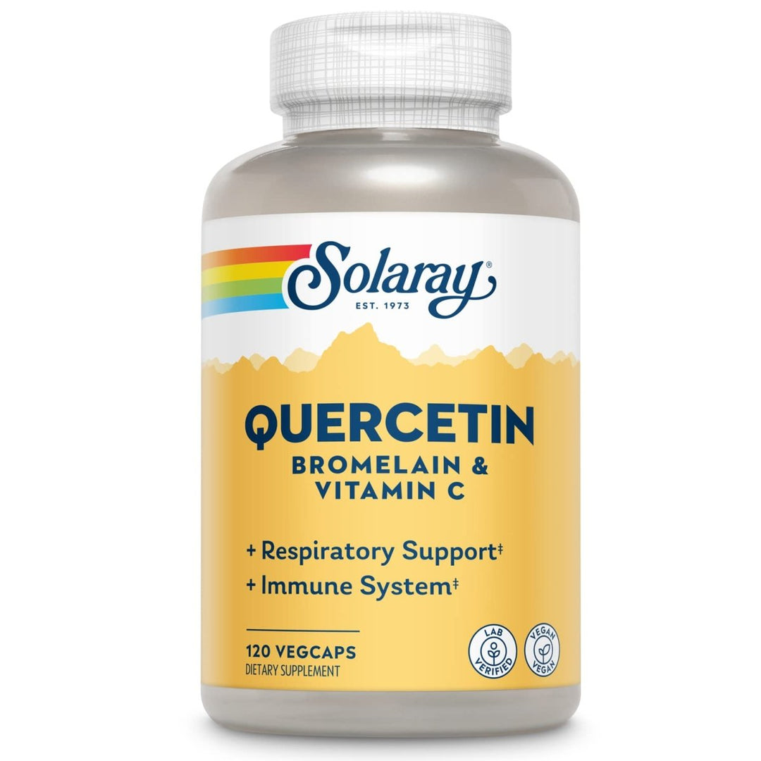 Solaray QBC Plex | Quercetin & Bromelain Plus Vitamin C | Year Round Immune Function & Respiratory Health Support | Non - GMO & Vegan | 120 VegCaps - The Oasis of Health