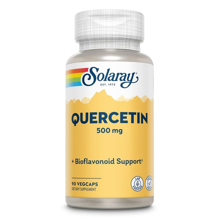 SOLARAY Quercetin 500 mg, Supports Sinus, Respiratory, Immune Function & Normal, Healthy Uric Acid Levels, 90 VegCaps - The Oasis of Health