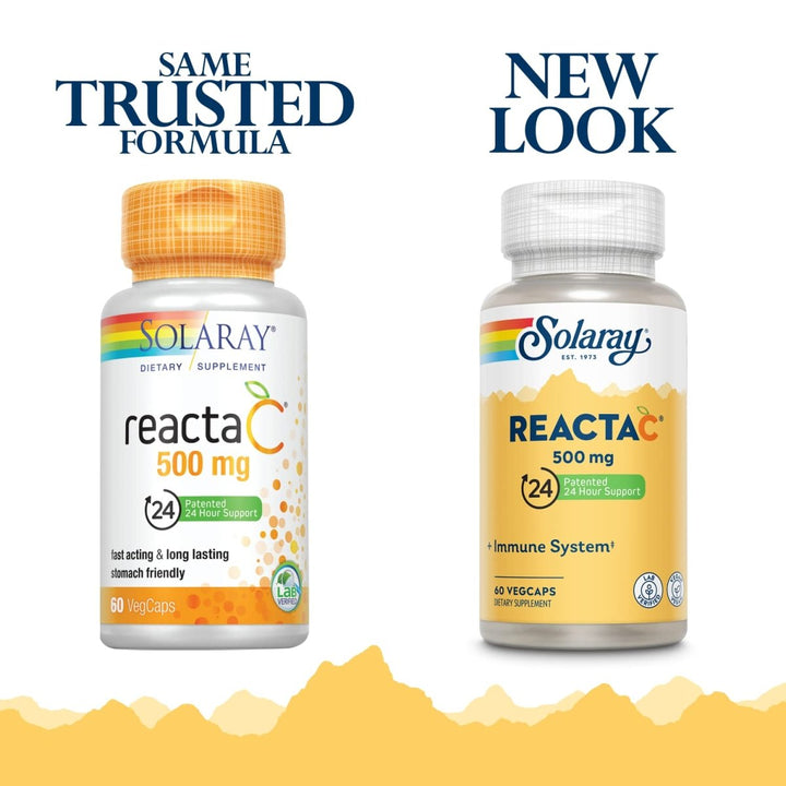 SOLARAY Reacta - C & Bioflavonoids - Vitamin C with Enhanced Absorption - 60 Veg Capsules - The Oasis of Health