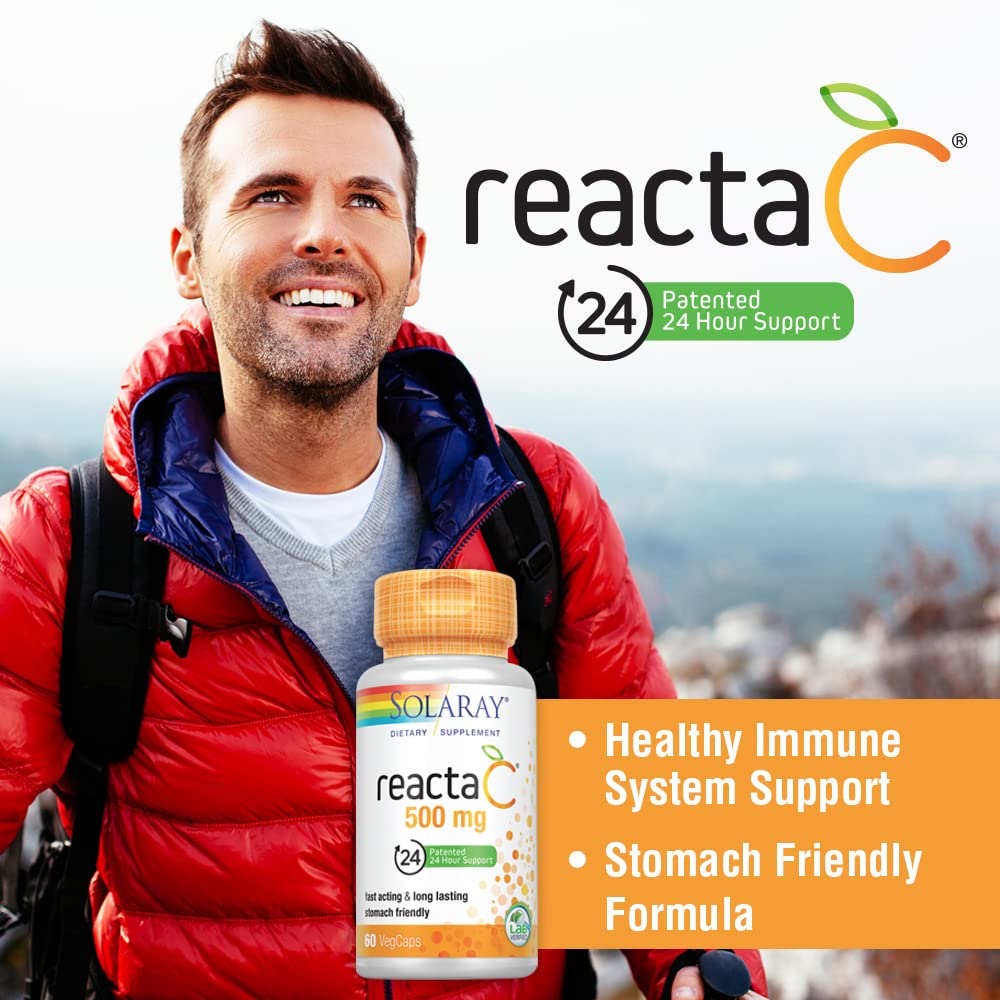 SOLARAY Reacta - C & Bioflavonoids - Vitamin C with Enhanced Absorption - 60 Veg Capsules - The Oasis of Health