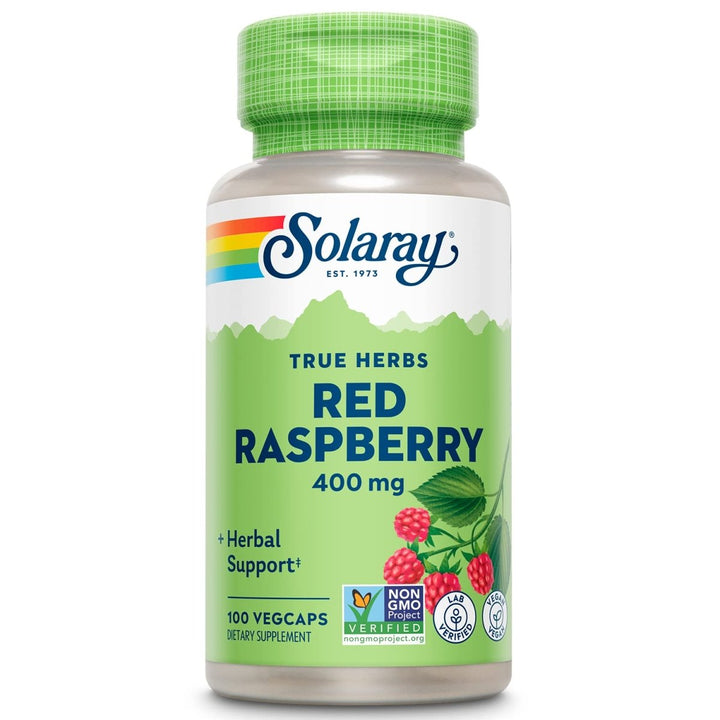 SOLARAY Red Raspberry Leaves Capsules, 400 mg | 100 Count - The Oasis of Health