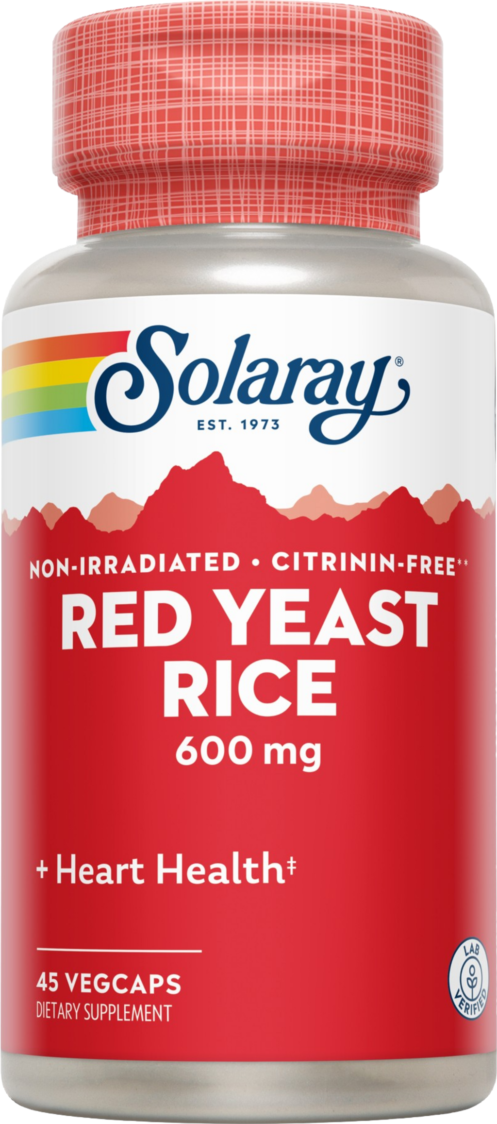 SOLARAY Red Yeast Rice - 600 MG (45 Capsules)