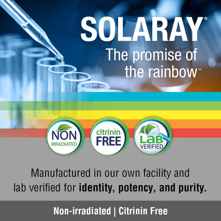 Solaray Red Yeast Rice Plus CoQ - 10 - 60 Vegetarian Capsules - The Oasis of Health