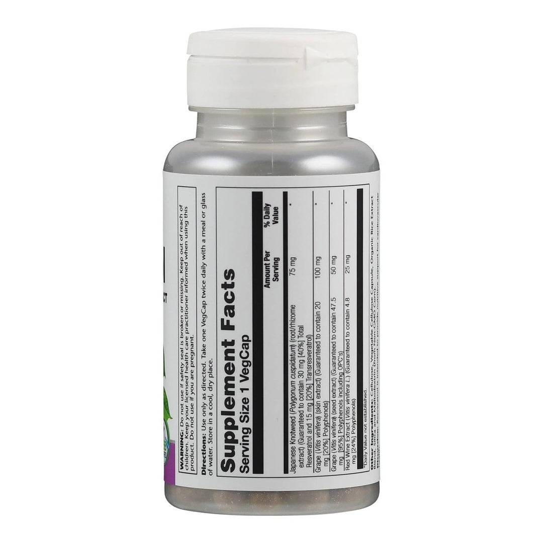 Solaray Resveratrol Supplement, 75 mg, 60 Count - The Oasis of Health