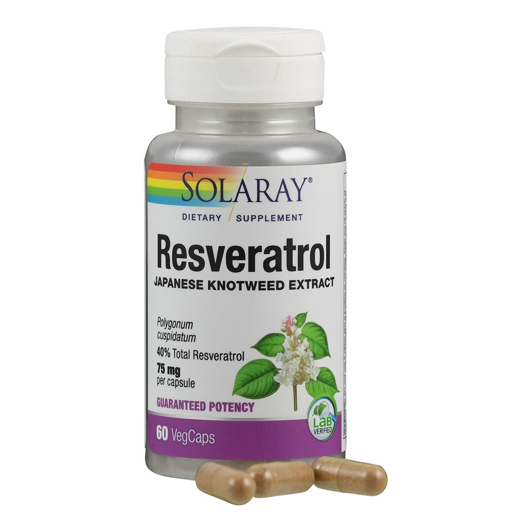 Solaray Resveratrol Supplement, 75 mg, 60 Count - The Oasis of Health