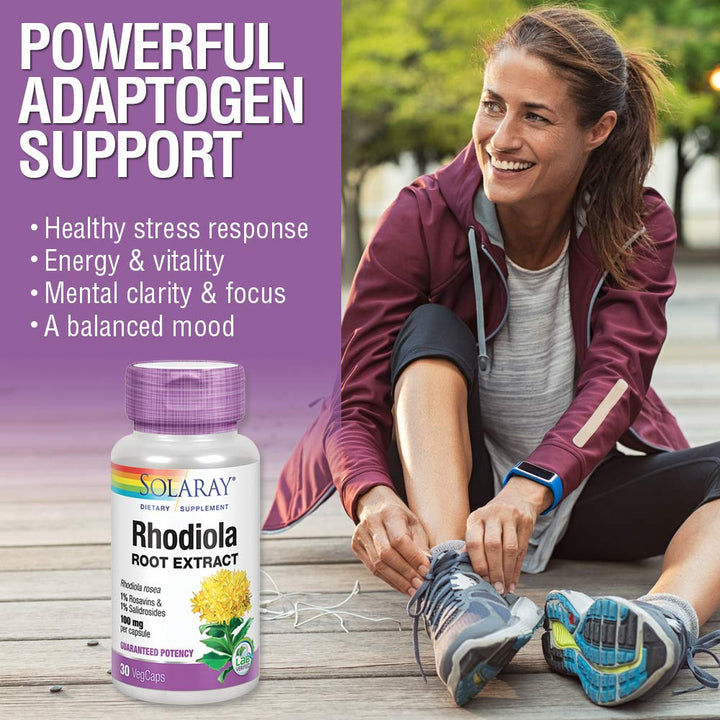 Solaray Rhodiola Root Extract 100 mg - 30 Count - The Oasis of Health
