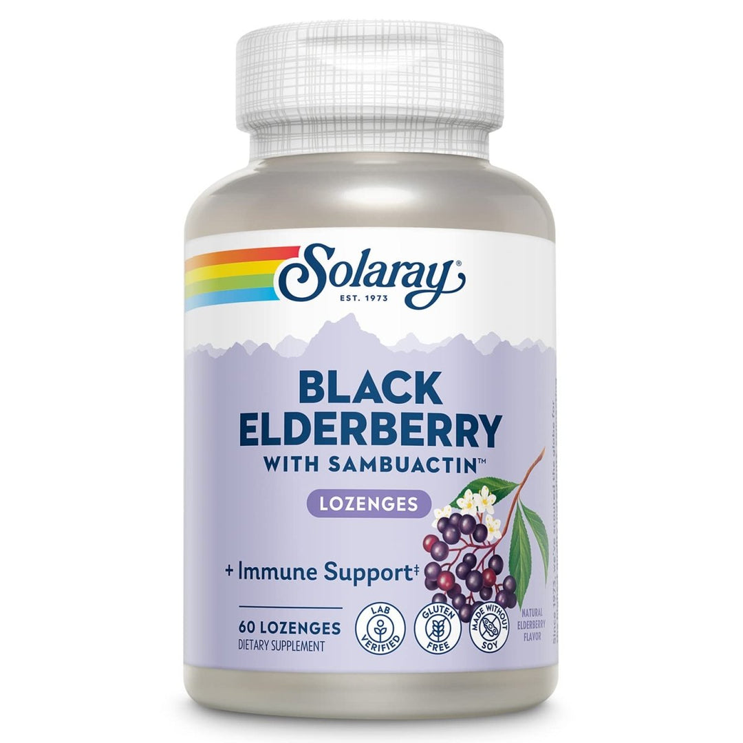 Solaray - Sambuactin Elderberry Extract, 60 Lozenges - The Oasis of Health