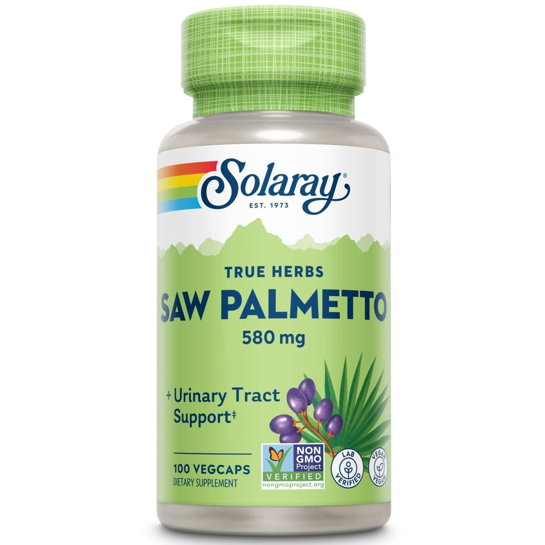 Solaray Saw Palmetto 580mg 100 Vcaps 1550 - The Oasis of Health