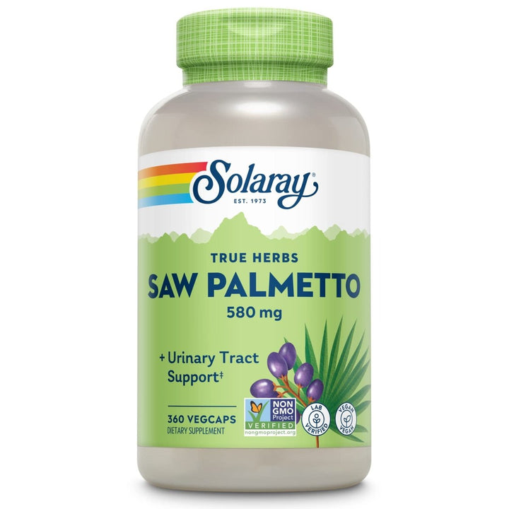 SOLARAY Saw Palmetto Berry - 580mg - 360 VegCaps 01552 - The Oasis of Health