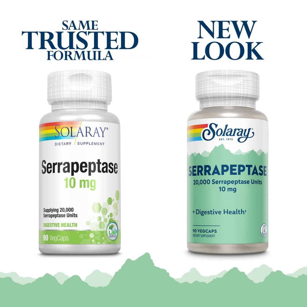 SOLARAY Serrapeptase 10 mg VCapsules | 90 Count - The Oasis of Health