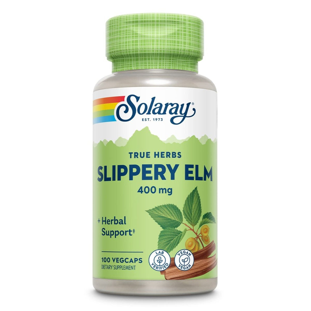 SOLARAY Slippery Elm Bark 400mg |100 VegCaps 01590 - The Oasis of Health