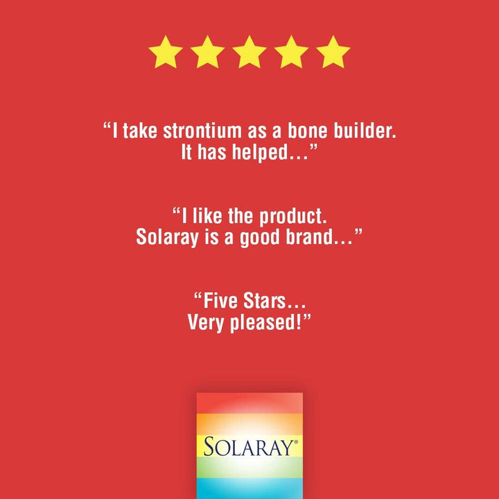 Solaray Strontium Citrate 250 mg | Healthy Bones & Teeth Support | Gentle Digestion, Enhanced Absorption | 60 VegCaps - The Oasis of Health